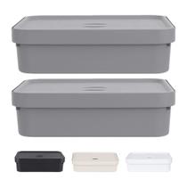 Kit 2 Caixa Plastica Grande Baixa Multiuso 16l Organizadora Ou Kit 2 Caixa Plastica Grande Baixa Multiuso 16l Organizadora Ou