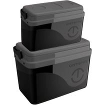 Kit 2 Caixa Térmica Cooler 7.5L + 15L C/ Alça Praia Pesca Camping - Unitermi Kit 2 Caixa Térmica Cooler 7.5L + 15L C/ Alça Praia Pesca Camping - Unitermi