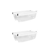 Kit 2 Caixas 38L Multiuso Rodinha Empilhável 2014T JAGUAR Kit 2 Caixas 38L Multiuso Rodinha Empilhável 2014T JAGUAR