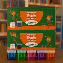 Kit 2 Caixas Apontador Duplo com Depósito Leo&Leo 24 Unidades Cores Sortidas Kit 2 Caixas Apontador Duplo com Depósito Leo&Leo 24 Unidades Cores Sortidas