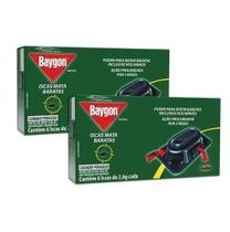 Kit 2 Caixas Armadilhas Baratas 6 Isca Cada 2,6g Cada Baygon