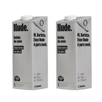 Kit 2 caixas bebida de aveia orgânica barista nude 1l cremosa e ideal para cafés