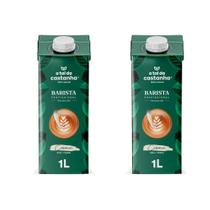 Kit 2 caixas bebida vegetal barista a tal da castanha castanha-de-caju e aveia 1l ideal para cafés