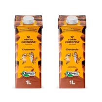 Kit 2 caixas bebida vegetal choconuts 1l a tal da castanha cremosa, suave e natural com cacau