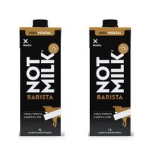 Kit 2 caixas bebida vegetal not milk barista 1l ideal para cafés e vaporização