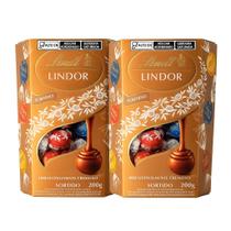 Kit 2 Caixas Bombons Lindt Lindor Sortidos 200g Chocolate Premium Suíço 16 Un, Presente Perfeito Kit 2 Caixas Bombons Lindt Lindor Sortidos 200g Chocolate Premium Suíço 16 Un, Presente Perfeito