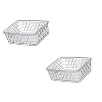 Kit 2 Caixas Cesto Organizador Decorativo Multiuso Transp 11