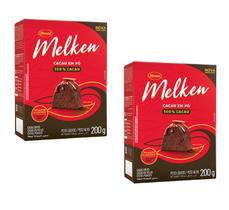 Kit 2 caixas Chocolate em Pó Melken Harald 100% cacau 200g Kit 2 caixas Chocolate em Pó Melken Harald 100% cacau 200g