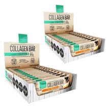 Kit 2 Caixas Collagen Bar Sabor Banoffee Barra de Proteína Suplemento Alimentar Cereal Display Nutrify 20 unidades Barrinha Proteica