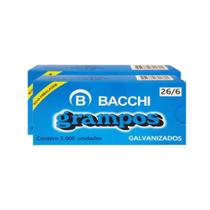 Kit 2 Caixas com 5000 grampos para grampeador 26/6 bacchi