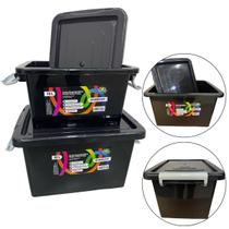 Kit 2 Caixas Contêiner Organizador Multiuso 10 Lts e 20 Lts