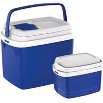 Kit 2 Caixas Cooler Termica 32 E 5 L Azul - Soprano