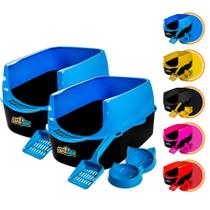 Kit 2 Caixas De Areia Bandeja Furba Desmontável P/ Gatos