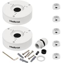 Kit 2 Caixas de Passagem Intelbras VBOX 5000 E Metálica, IP66 para CFTV Externo Kit 2 Caixas de Passagem Intelbras VBOX 5000 E Metálica, IP66 para CFTV Externo