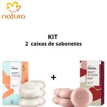 Kit 2 caixas de sabonete natura sortidos (romã e flor de amora + macadamia)