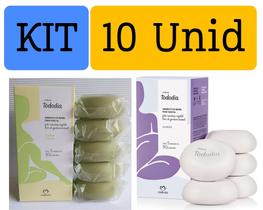 Kit 2 caixas de sabonete Natura Tododia Alecrim e sálvia e Algodão - total 10 Unidades