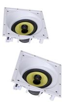 Kit 2 Caixas de Som Acústicas Quadradas Anguladas de Embutir Arandela JBL CI Plus 6SA 160w Rms - Branca