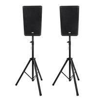 Kit 2 Caixas de Som Ativa Mxt MX 15 450DSP 450w Bt Usb C/Suporte Pedestal Para Caixa de Som Mxt Cxp-202 Cor:Preto