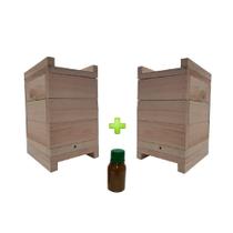 Kit 2 Caixas Inpa Abelhas Sem Ferrão 20X20 + Atrativo 50 Ml