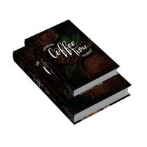 Kit 2 Caixas Livro Decorativo Coffee