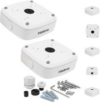Kit 2 Caixas Metálicas Intelbras VBOX 5100 E IP66 p/ Instalação Externa de CFTV