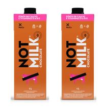 Kit 2 caixas not milk chocolate leite vegetal 1l cremoso e sabor achocolatado