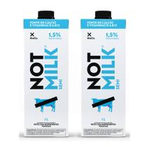 Kit 2 caixas not milk semi leite vegetal 1l equilíbrio, leveza e versatilidade