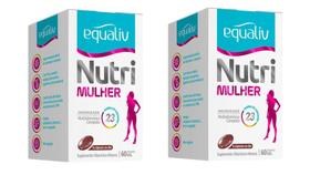 Kit 2 caixas Nutri Mulher Equaliv - Suplemento Multivitaminico 60 cápsulas gel
