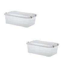 Kit 2 Caixas Organizadora C/Tampa Pratic Box 45 L- Paramount Kit 2 Caixas Organizadora C/Tampa Pratic Box 45 L- Paramount