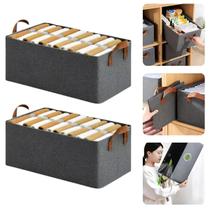 Kit 2 Caixas Organizadora De Armário Gaveta Guarda Roupa Decorativo Cesto Com Alça Tecido Retangular Closet Lavável Caixa Multifuncional Kit 2 Caixas Organizadora De Armário Gaveta Guarda Roupa Decorativo Cesto Com Alça Tecido Retangular Closet Lavável Caixa Multifuncional