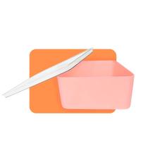 Kit 2 Caixas Organizadoras 2,8L Rosa Com Tampa Acrílica