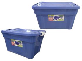 Kit 2 Caixas Organizadoras 55 Litros Multiuso Azul Agraplast