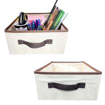 Kit 2 Caixas Organizadoras Clouset Guarda Roupa Escritório Dobravel em TNT Linha Premium