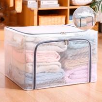 Kit 2 Caixas Organizadoras Grande 100L Dobrável Multiuso Sortidas