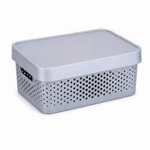 Kit 2 Caixas Organizadoras Multiuso 11L com Tampa Eco Flow Rainha Prata ou Preto Casa Escritório Kit 2 Caixas Organizadoras Multiuso 11L com Tampa Eco Flow Rainha Prata ou Preto Casa Escritório