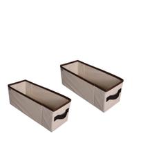 Kit 2 Caixas Organizadoras Multiuso 14x15x38 Com Alça
