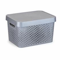 Kit 2 caixas organizadoras multiuso 17l com tampa eco flow rainha