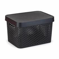 Kit 2 caixas organizadoras multiuso 17l com tampa eco flow rainha