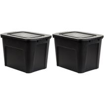 Kit 2 Caixas Organizadoras Plasticas Eco Box 80L Multiuso