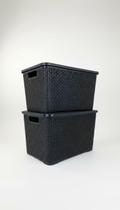 Kit 2 Caixas Organizadoras Rattan 15L Kit 2 Caixas Organizadoras Rattan 15L