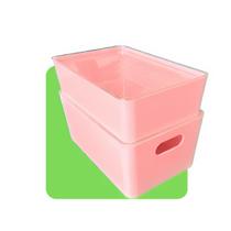 Kit 2 Caixas Organizadoras Rosa 4L E 2,8L Com Tampa Oferta