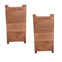 Kit 2 Caixas Para Abelhas Jataí, 12X12 Interno Madeira Tratada Com Verniz Sem Cheiro Madeira De Pinus , Jataí, Mirim, Sem Ferrão