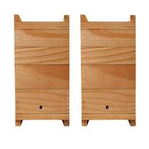 Kit 2 Caixas Para Abelhas Jataí, 12X12 Interno Madeira Tratada De Pinus , Jataí, Mirim, Sem Ferrão Com 2 Melgueiras Modelo Inpa