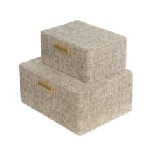 Kit 2 Caixas Porta Joias Decorativas Tom Areia Com Dourado - D. E. A. D. A. Kit 2 Caixas Porta Joias Decorativas Tom Areia Com Dourado - D. E. A. D. A.