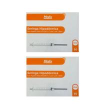 Kit 2 Caixas Seringa Descartável com Agulha 20ml Luer Lock