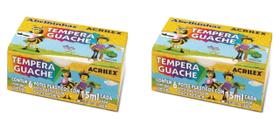 Kit 2 Caixas Tinta Tempera Acrilex Ref02020