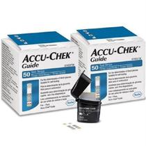 Kit 2 Caixas Tiras De Glicemia Accu Chek Guide 50 Unidades