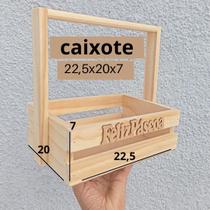Kit 2 caixote cesta páscoa de pinus 22,5x20x22,5 cesta cafe da manha Kit 2 caixote cesta páscoa de pinus 22,5x20x22,5 cesta cafe da manha