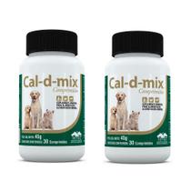 Kit 2 Cal-d-mix Vetnil Cães E Gatos - 30 Comprimidos