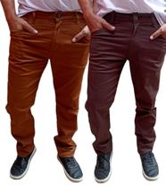 Kit 2 calça basica sarja e jeans slim pronta entrega lançamento 2023